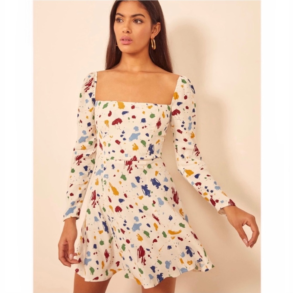 Reformation Sidecar Dress in Painted Lady - 2